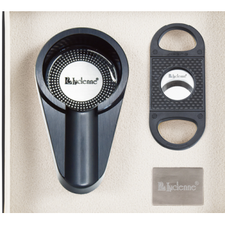 Black Metallic Cutter & Ashtray Set