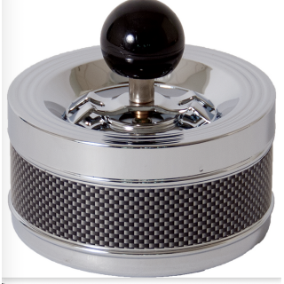 Checker Carbon Spinning Ashtray