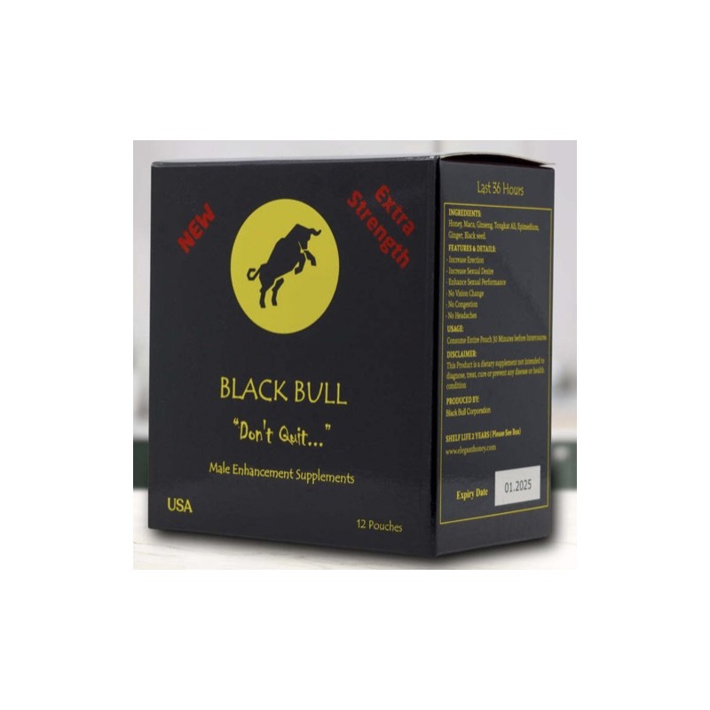 BLACK BULL "Dont quit..."HONEY (Extra strength) 12PK BLACK BULL "Dont quit..."HONEY (Extra strength) 12PK