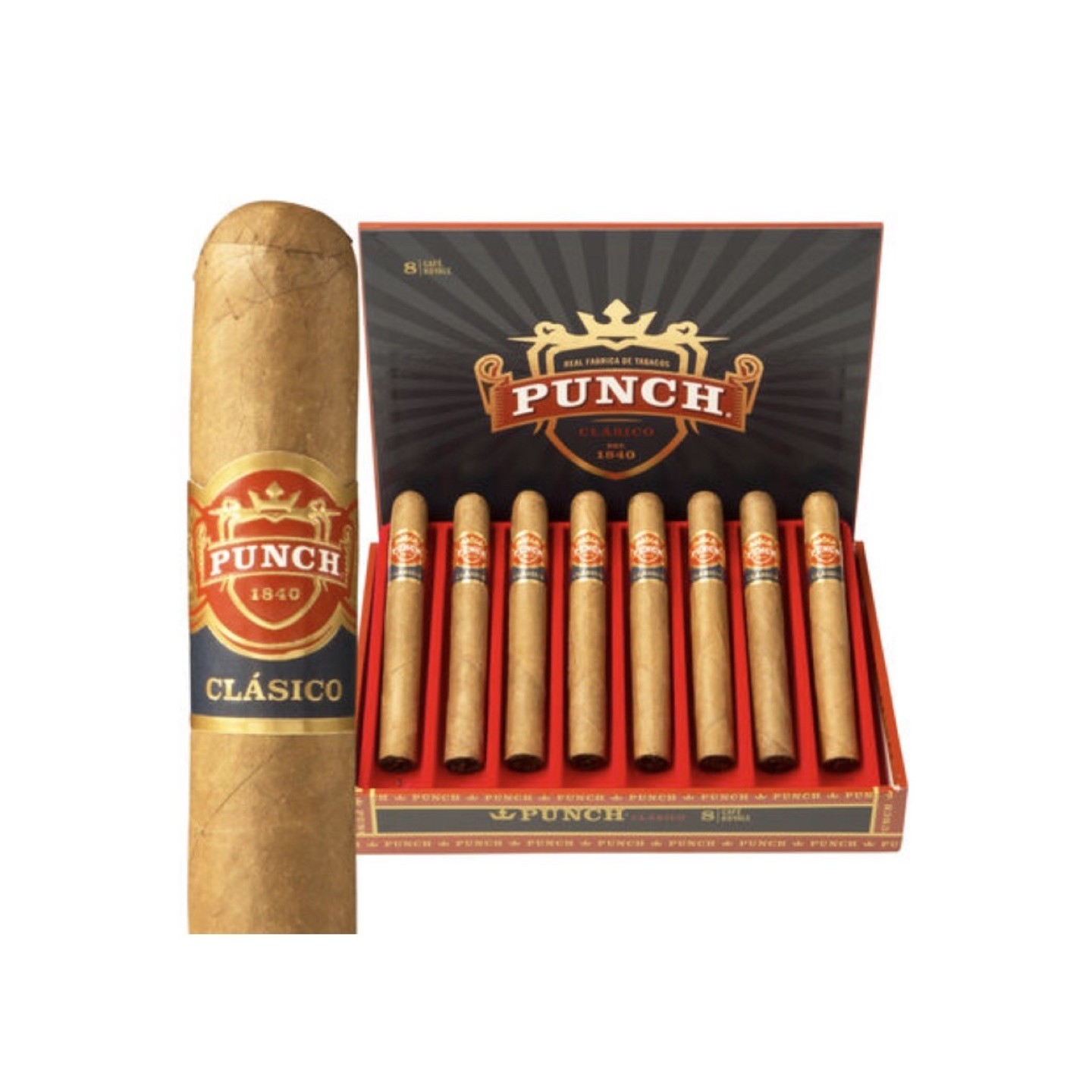 Punch Cafe Royal Natural 8/BX Cigars