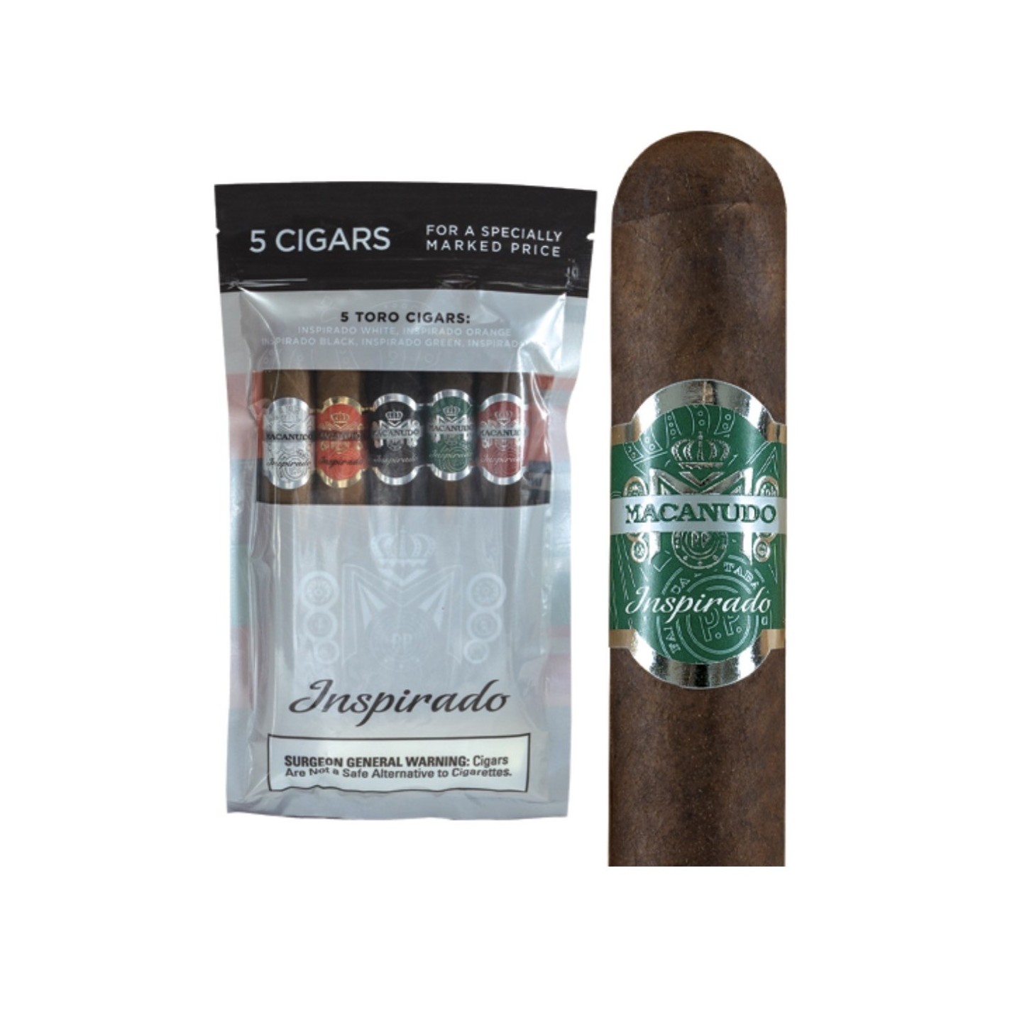 Macanudo Inspirado Toro Display 5/5 pk Cigars