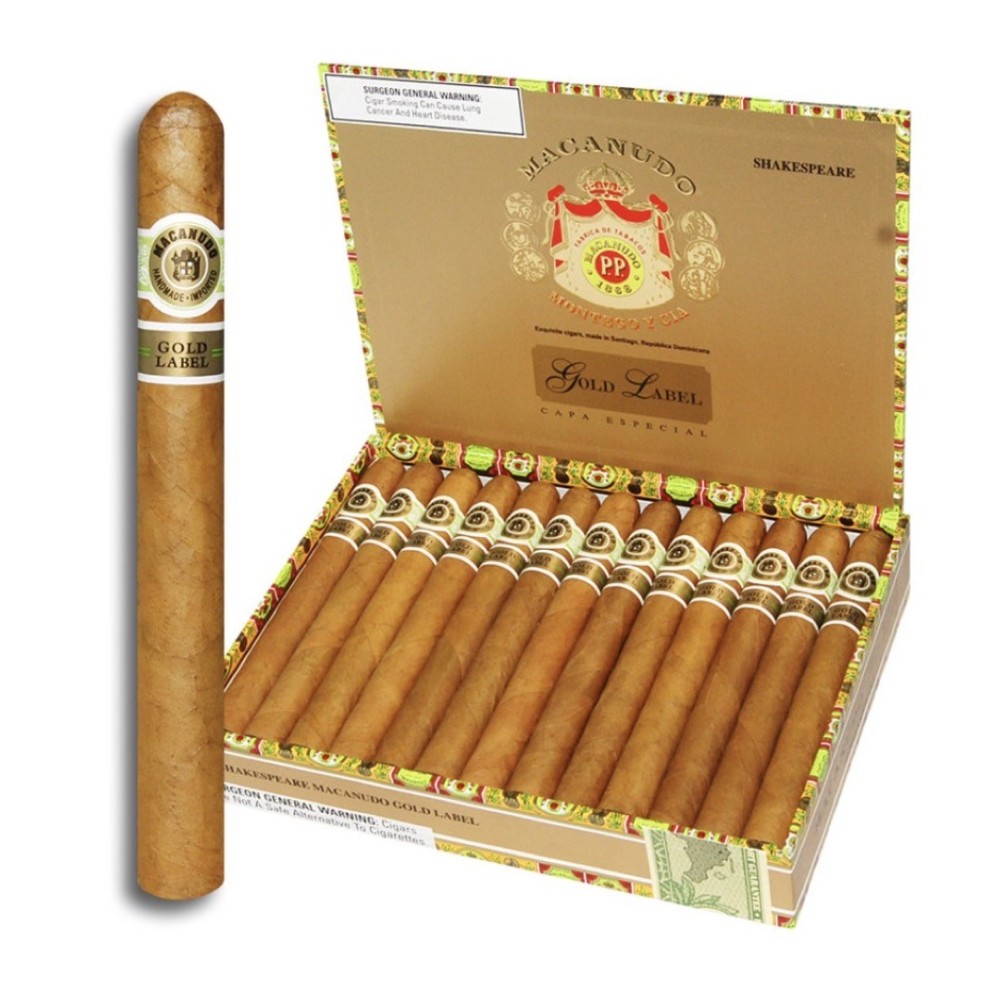 Macanudo Gold Shakespear 25/BX Cigars Macanudo Gold Shakespear 25/BX Cigars