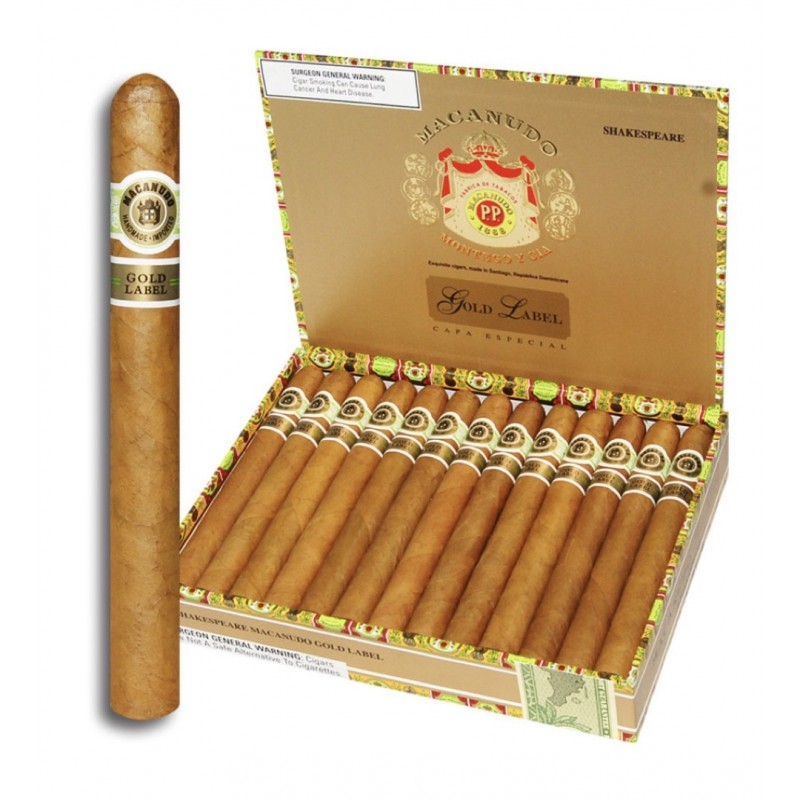 Macanudo Gold Shakespear 25/BX Cigars