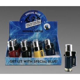 Special Blue Momba Metal Torch Lighter 12PK