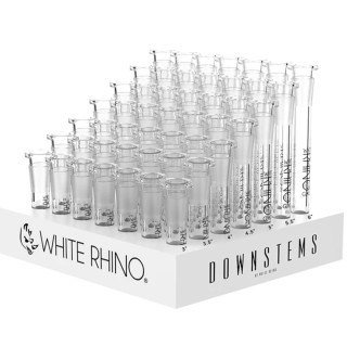 WHITE RHINO 19/14 Glass on Glass Down Stem 49pk Display