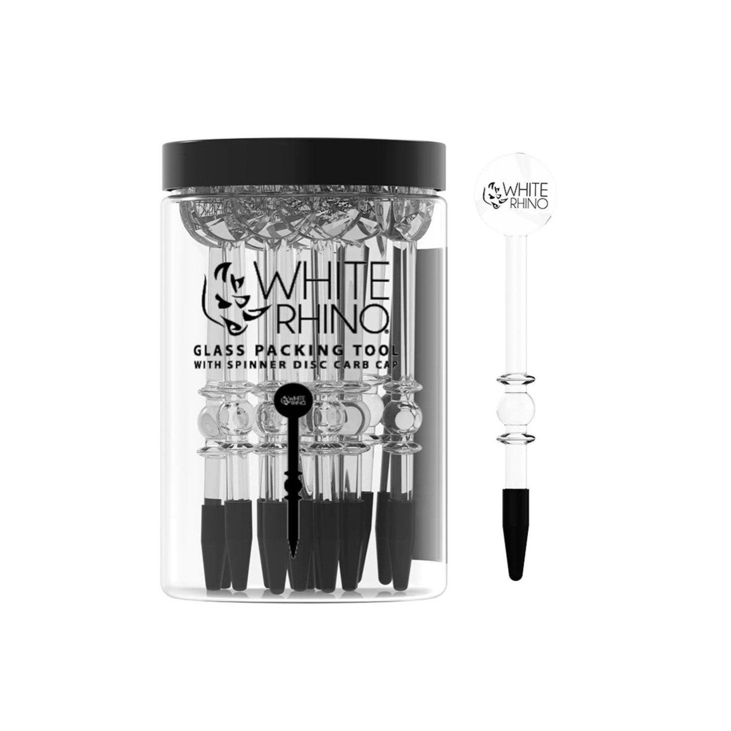 WHITE RHINO Glass Packing Tool w/carb cap 15ct