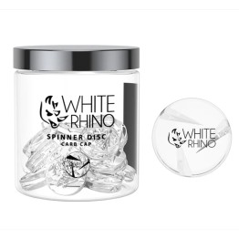 WHITE RHINO Glass Spinner Disc Carb Cap 20ct