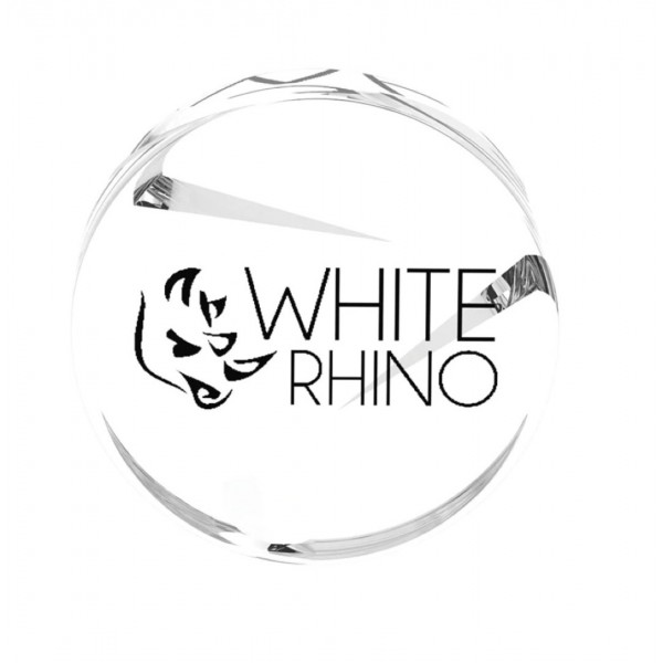 WHITE RHINO Glass Spinner Disc Carb Cap 20ct