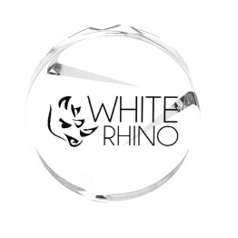 WHITE RHINO Glass Spinner Disc Carb Cap 20ct