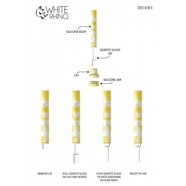 WHITE RHINO Dabtainer GLO 49pk Display