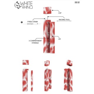 WHITE RHINO Dabout Glo (Quartz Straw) 21pk Display