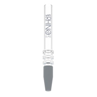 WHITE RHINO Quartz Dab Straw w/Silicone Cap 25pk