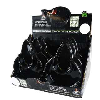 Ceramic Pipe Holder Ashtray 6pk