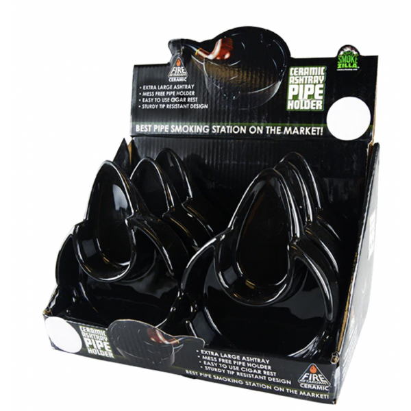 Ceramic Pipe Holder Ashtray 6pk