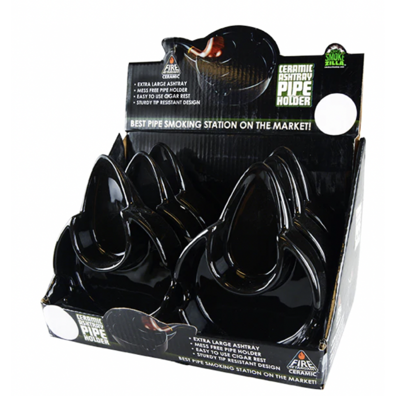 Ceramic Pipe Holder Ashtray 6pk