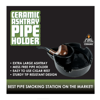 Ceramic Pipe Holder Ashtray 6pk