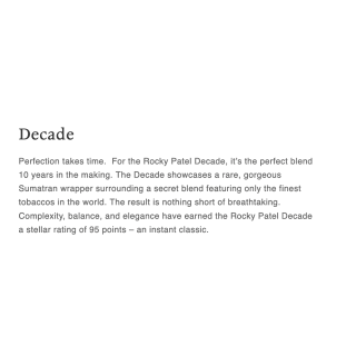 Rocky Patel Decade Toro 20/bx