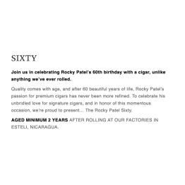 Rocky Patel Sixty Sixty 20/bx