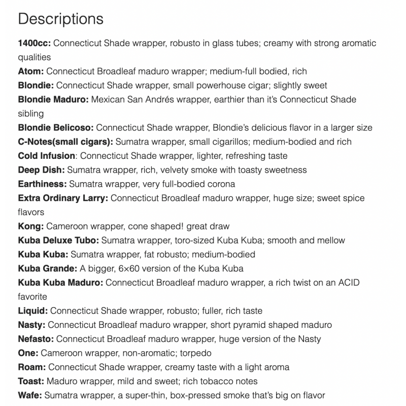 Acid 20 Toro Maduro 20/Bx