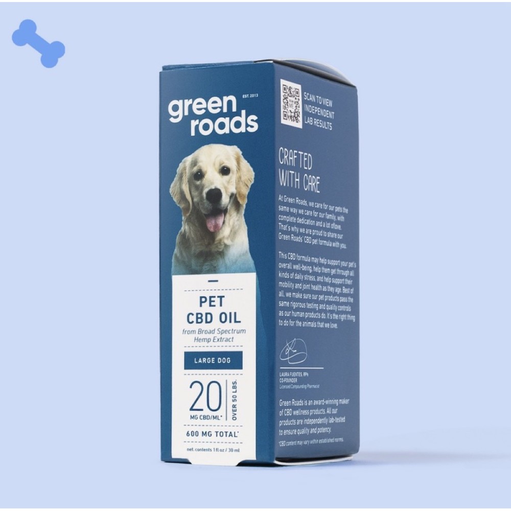 Green Roads Large Dog Hemp Pet Oil 6PK 600MG