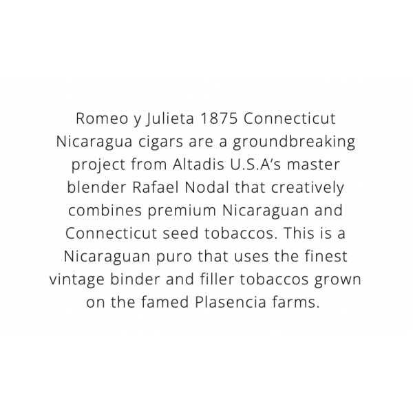 Romeo Y Julieta 1875 Connecticut Nicaragua Magnum 20/Bx