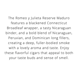 Romeo Y Julieta 1875 Reserve Maduro Robusto 27/Bx