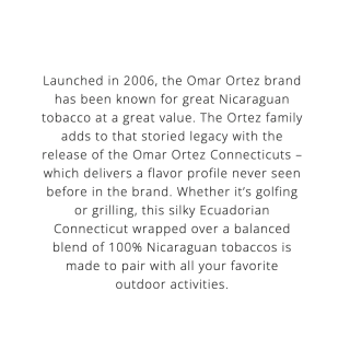 Omar Ortez Connecticuts Magnum 60/Bx