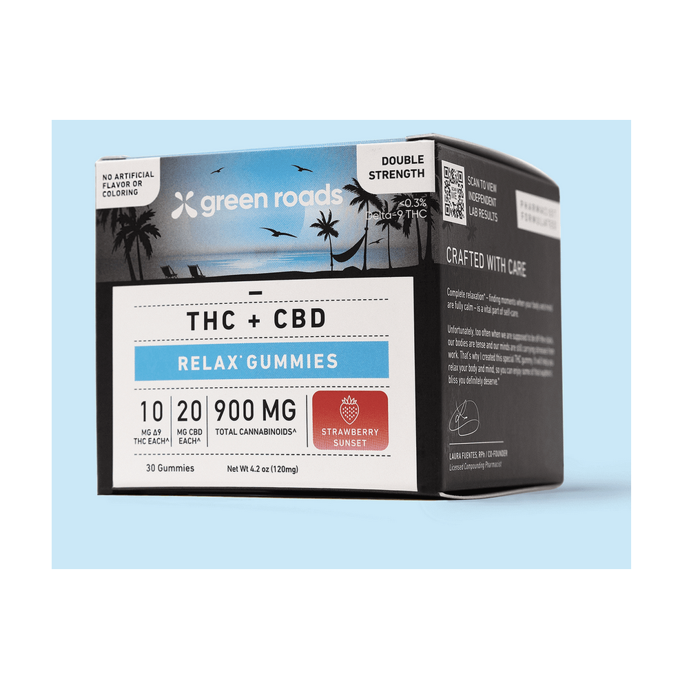 Green Roads THC Relax Gummies 900MG 4PK