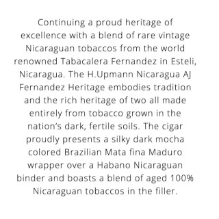 H. UPMANN Nicaragua AJ Fern Heritage Toro 20/Bx