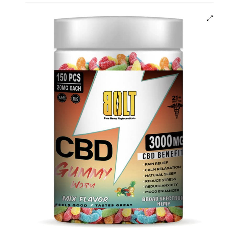 Bolt 3000mg CBD Gummies 100ct Jar