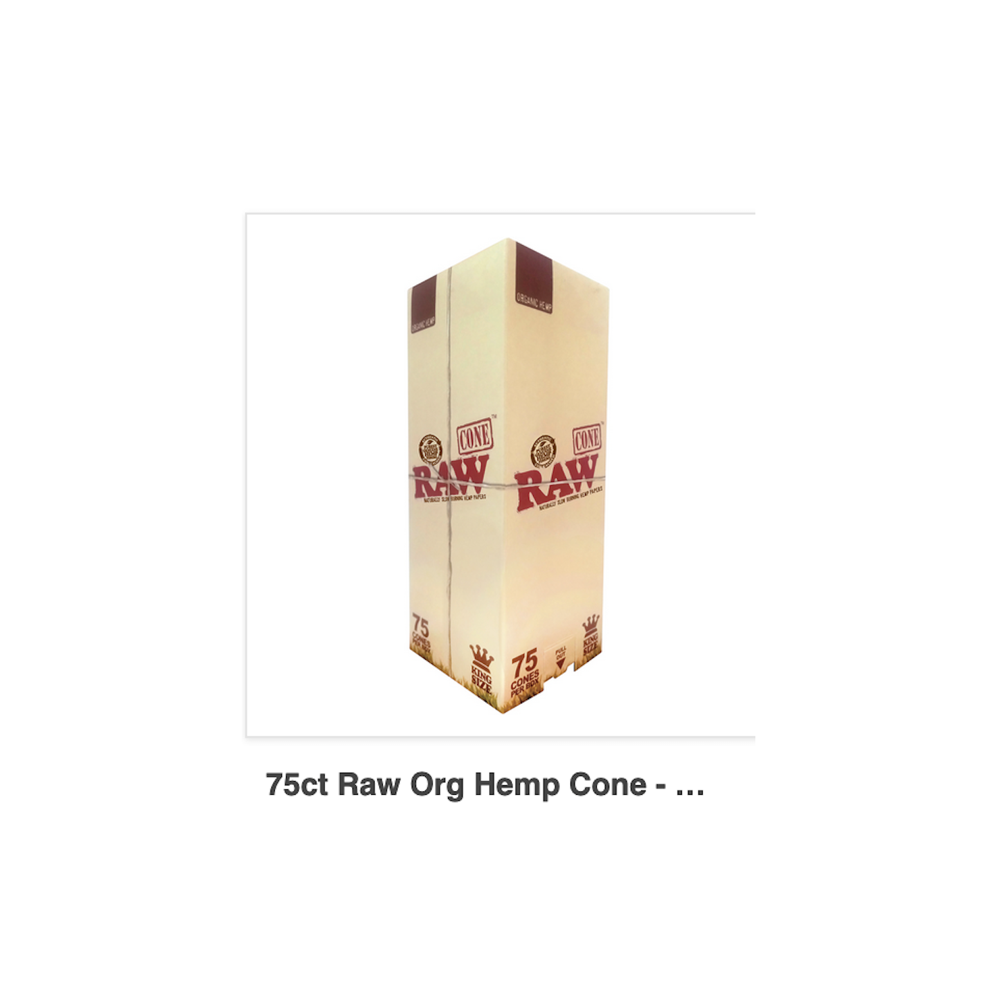 Raw Organic Cones King Size