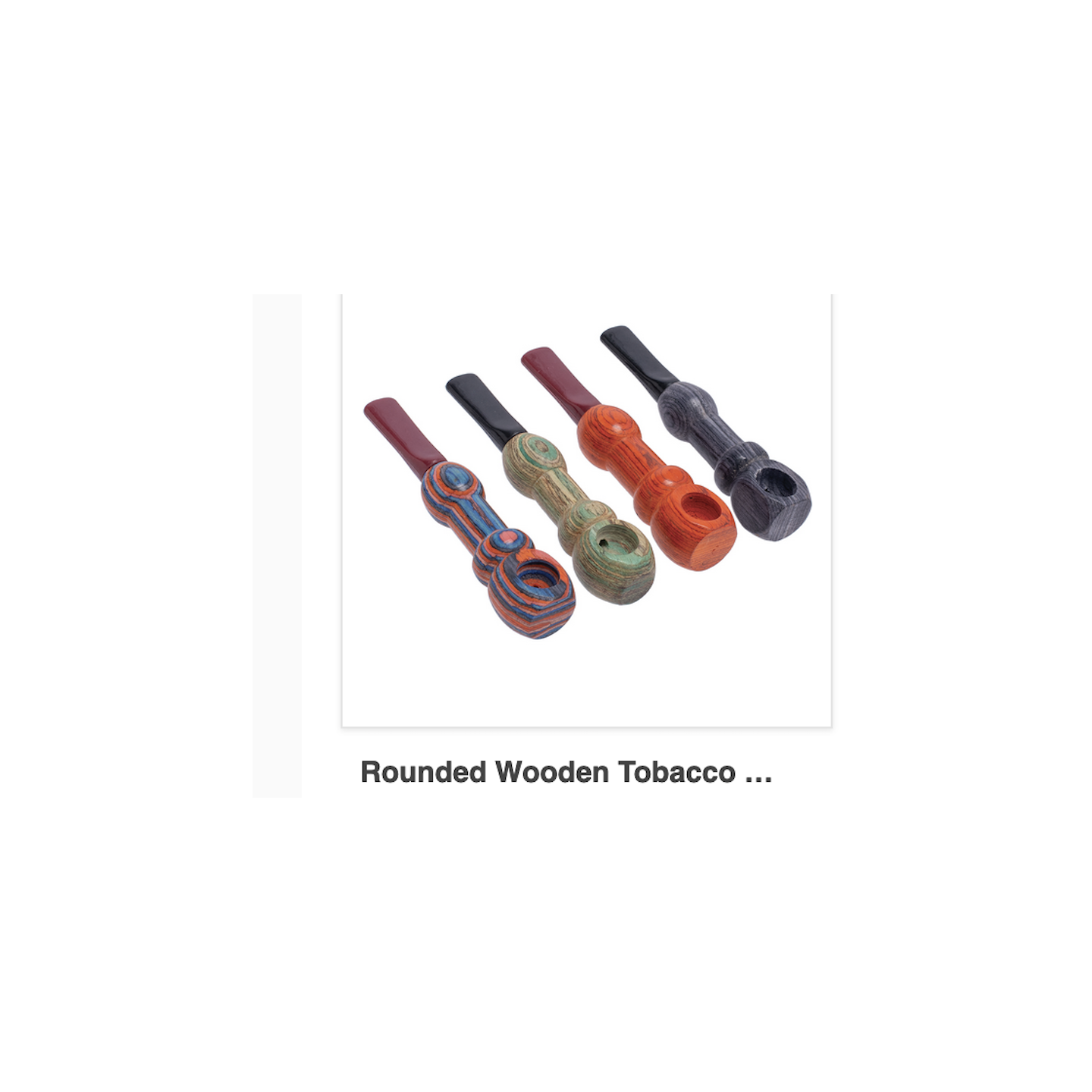 Rounded Wooden Pipe Mix Colors (WP1)