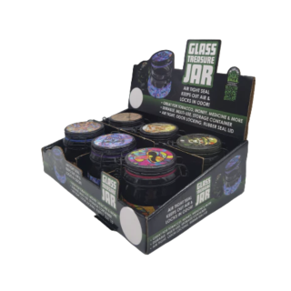 Glass Jar Metal Clasp 6pk 022679