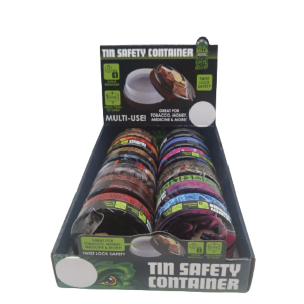 Tin Safety Container 1pc