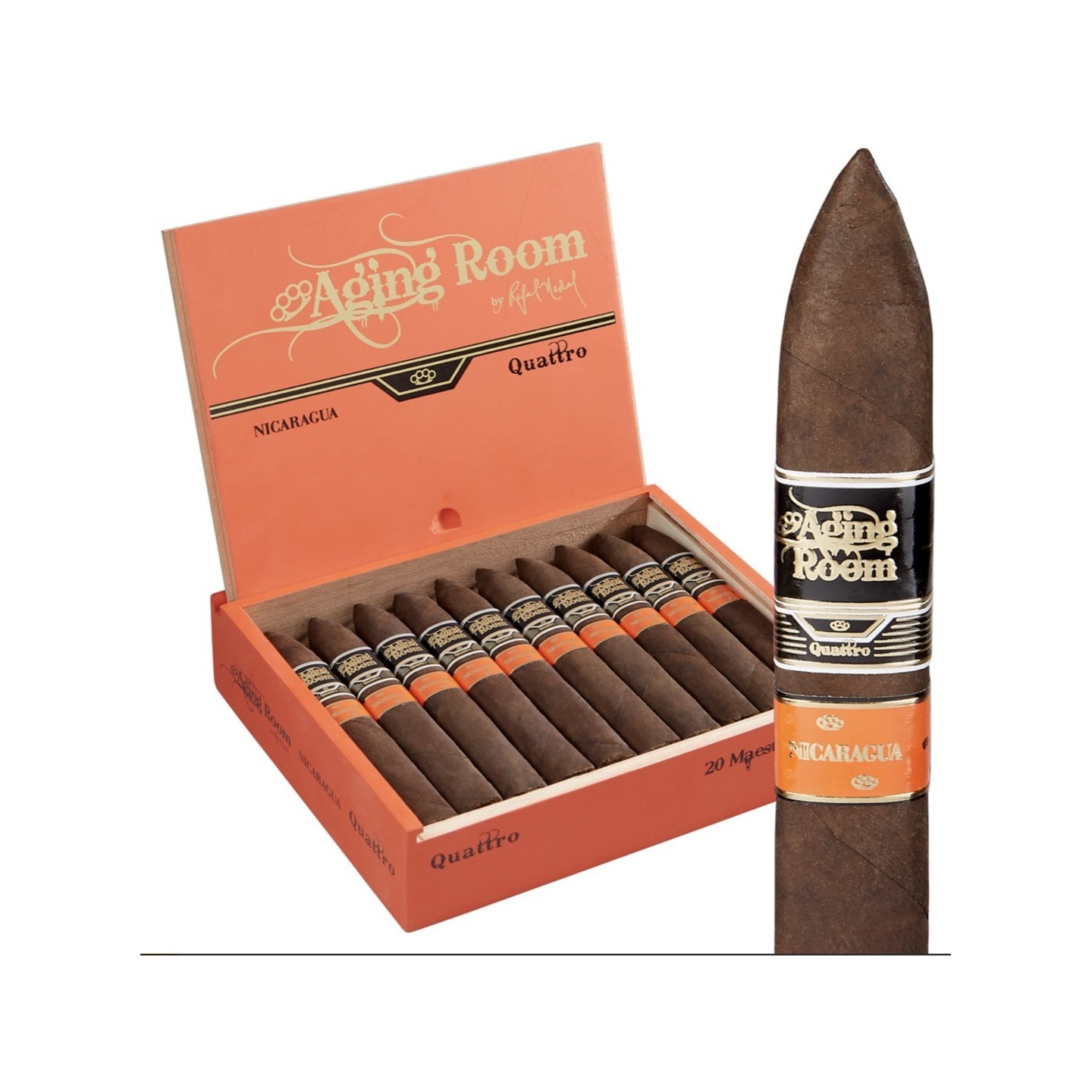 Aging Room Quattro Nicaragua Maestro Belicoso 20/BX