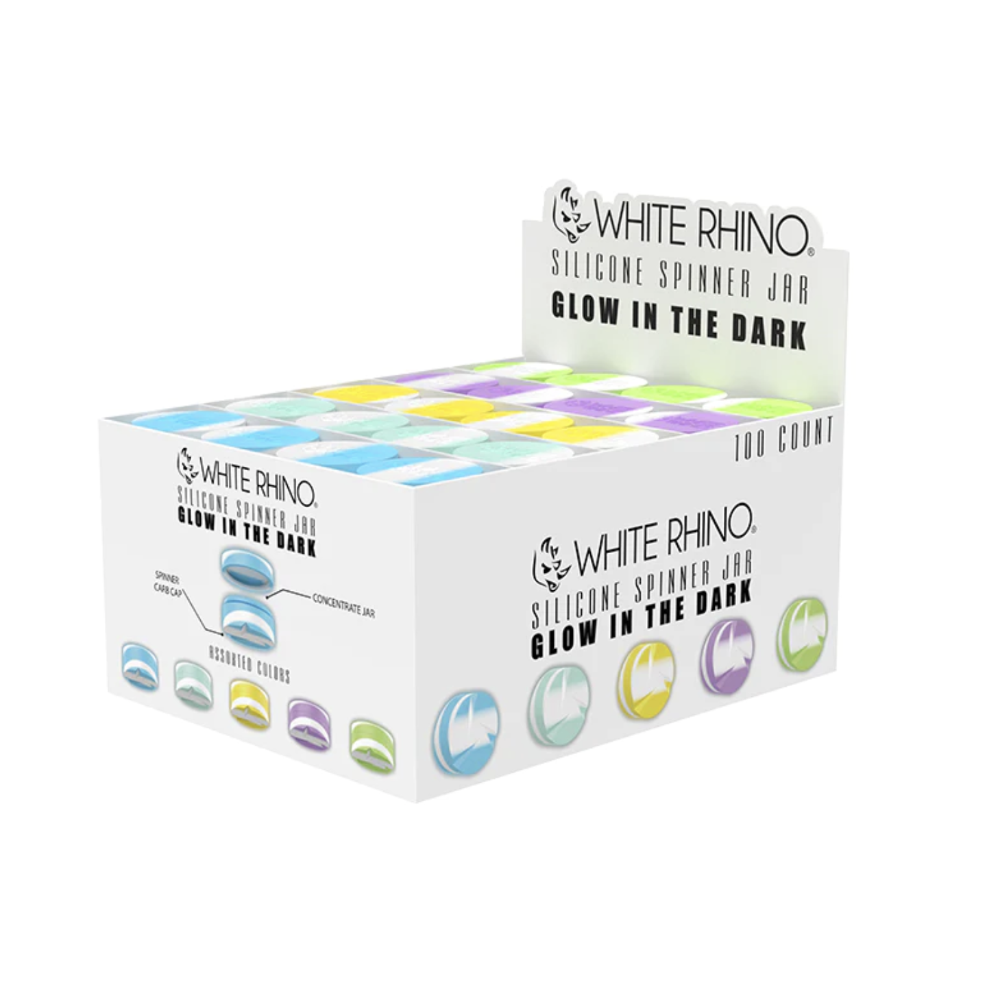 White Rhino Silicone Spinner 100CT