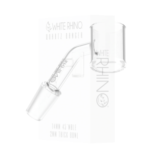 White Rhino 14MM 45° MALE QUARTZ BANGER 2MM - 5 COUNT DISPLAY