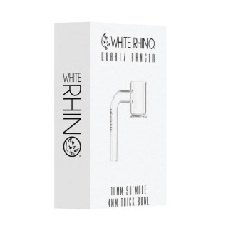 White Rhino 10MM 90° Male Quartz Banger 4MM - 5 count display