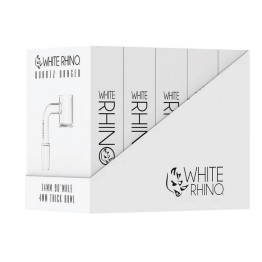 White Rhino 14MM 90° Male Quartz Banger 4MM - 5 count display