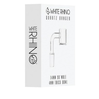 White Rhino 14MM 90° Male Quartz Banger 4MM - 5 count display