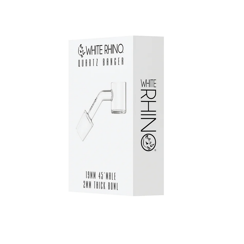 White Rhino 19MM 45° Male Quartz Banger 2MM - 5 count display