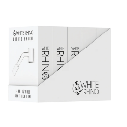 White Rhino 14MM 45° Male Quartz Banger 4MM - 5 count display