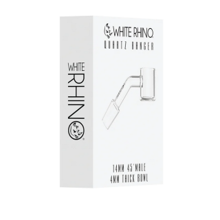 White Rhino 14MM 45° Male Quartz Banger 4MM - 5 count display