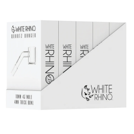 White Rhino 10MM 45° Male Quartz Banger 2MM - 5 count display