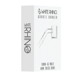 White Rhino 10MM 45° Male Quartz Banger 2MM - 5 count display