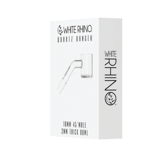 White Rhino 10MM 45° Male Quartz Banger 4MM - 5 count display