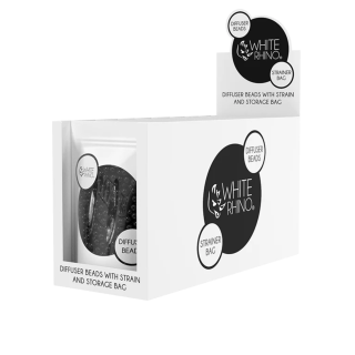 White Rhino DIFFUSER BEADS WITH STRAIN AND STORAGE BAG - 10 PACK DISPLAY