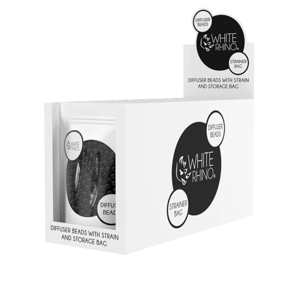 White Rhino DIFFUSER BEADS WITH STRAIN AND STORAGE BAG - 10 PACK DISPLAY