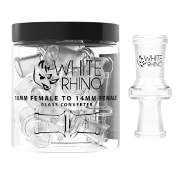 White Rhino 10MM FEMALE TO 14MM FEMALE GLASS CONVERTER - 10 COUNT JAR