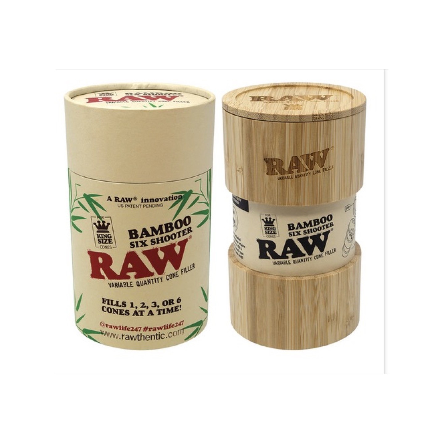 Raw Bamboo Six Shooter King Size
